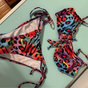 SHEIN Colorful Leopard Bikini Set